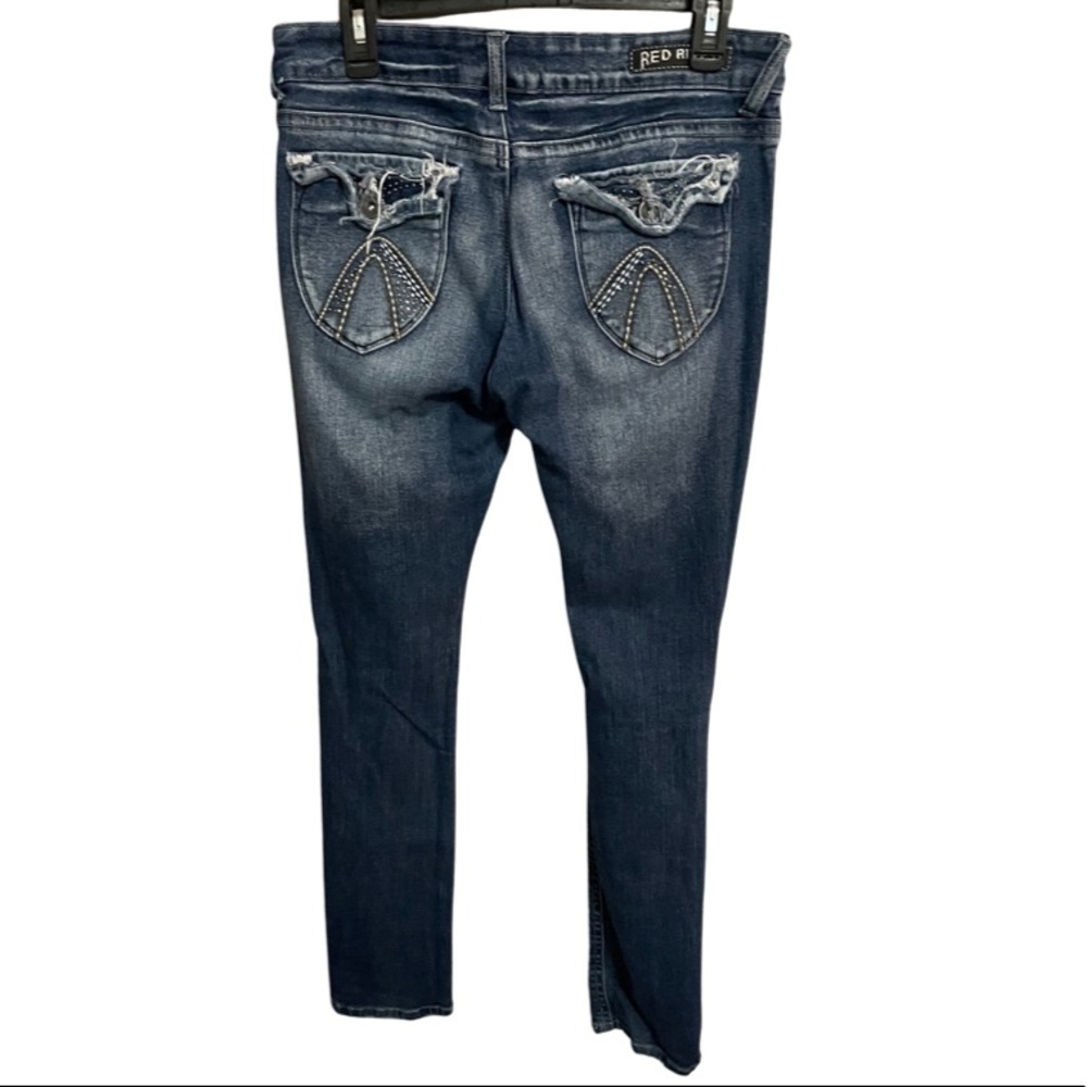 Red Rivet Jeans - Picture 2 of 6